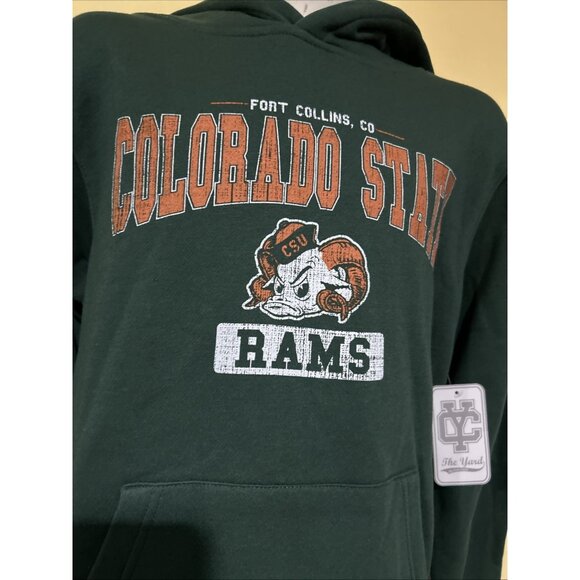 NEW Colorado State Rams The Yard Green Hoodie Hooded Sweatshirt Youth M 12-14 - Picture 2 of 8